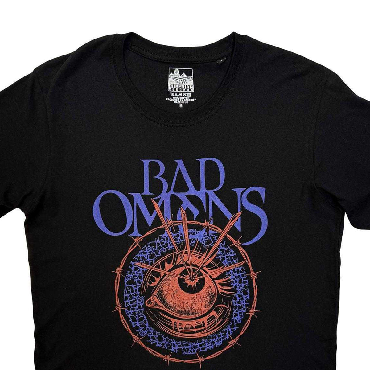 Black - Side - Bad Omens Unisex Adult Eye Back Print T-Shirt