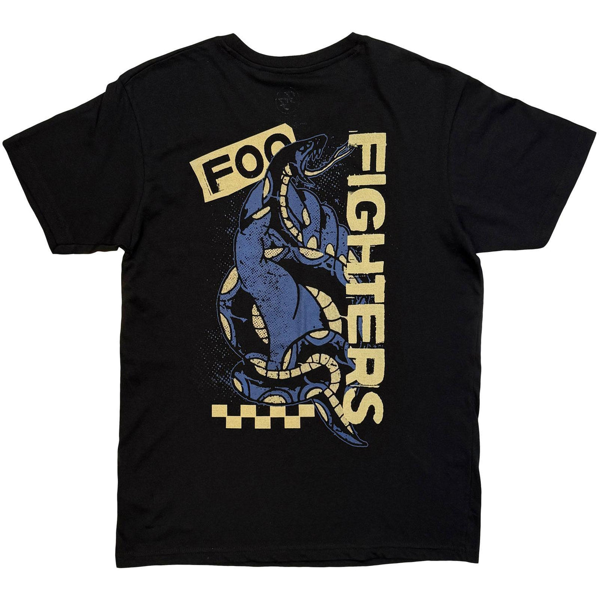Black - Back - Foo Fighters Unisex Adult Snake Back Print T-Shirt
