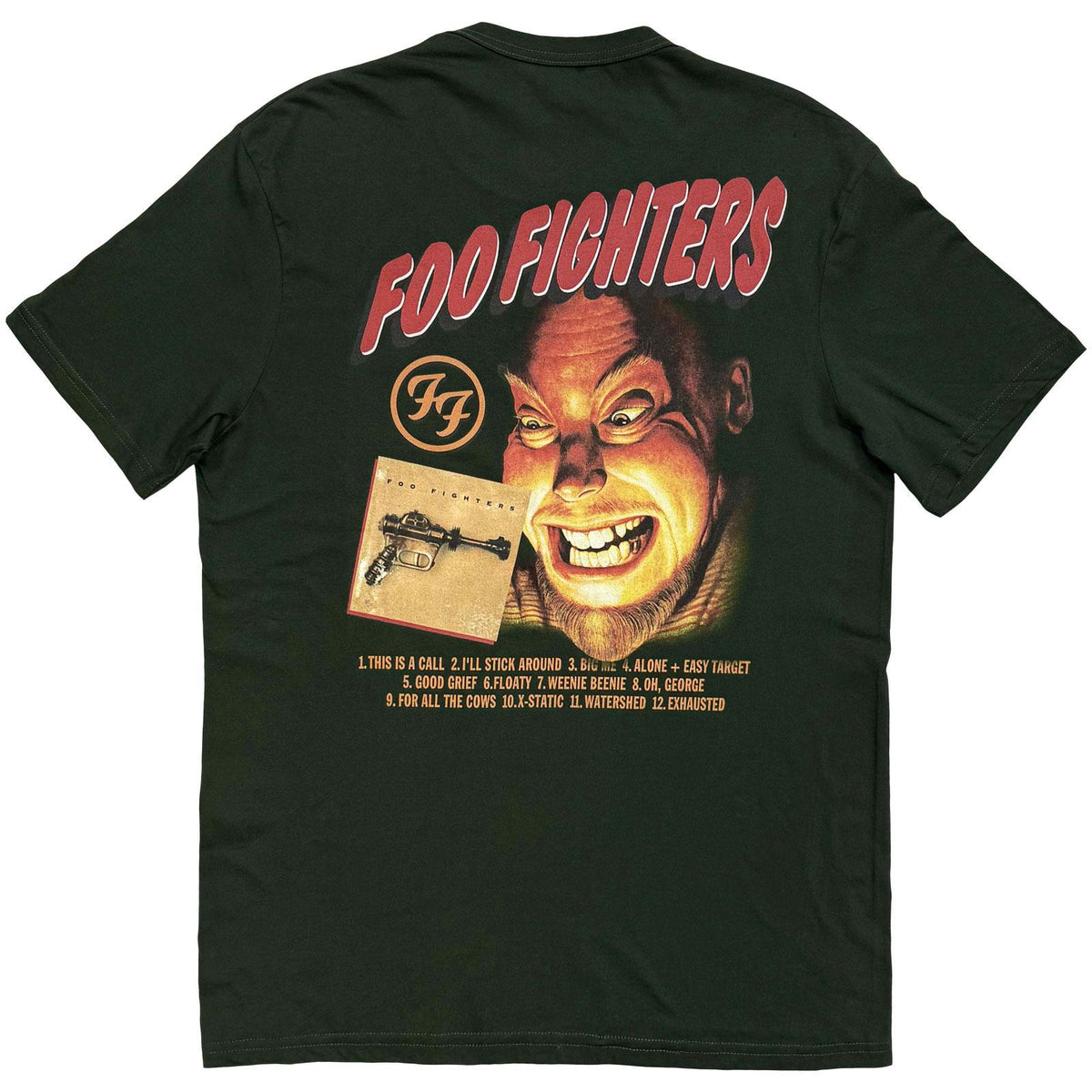 Green - Back - Foo Fighters Unisex Adult Exhausted Back Print T-Shirt