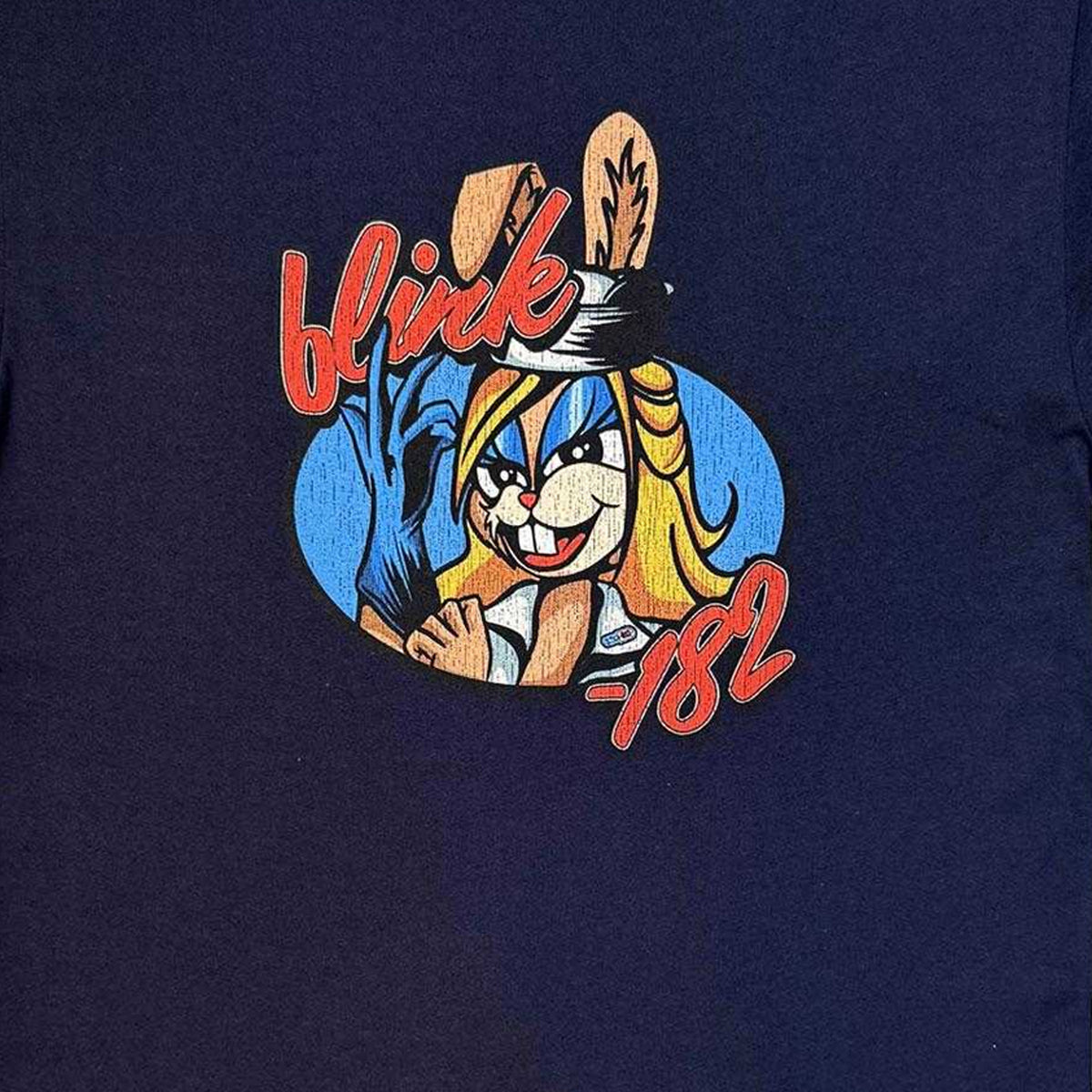 Navy Blue - Side - Blink 182 Unisex Adult Enema Of The State Bunny T-Shirt