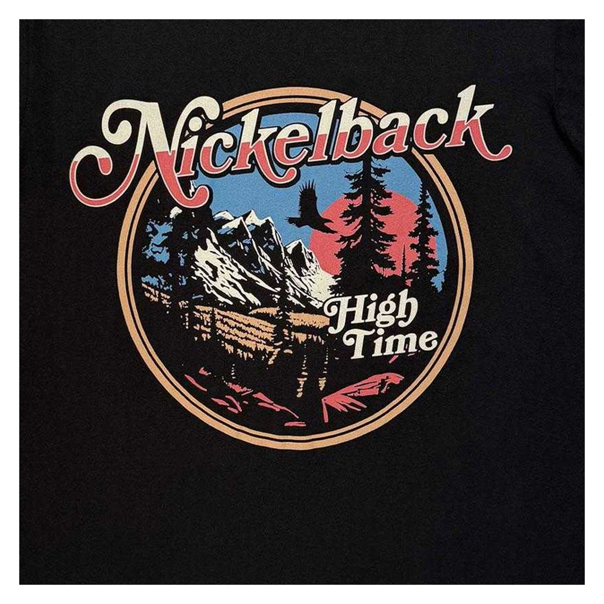 Black - Side - Nickelback Unisex Adult High Time Carbon T-Shirt