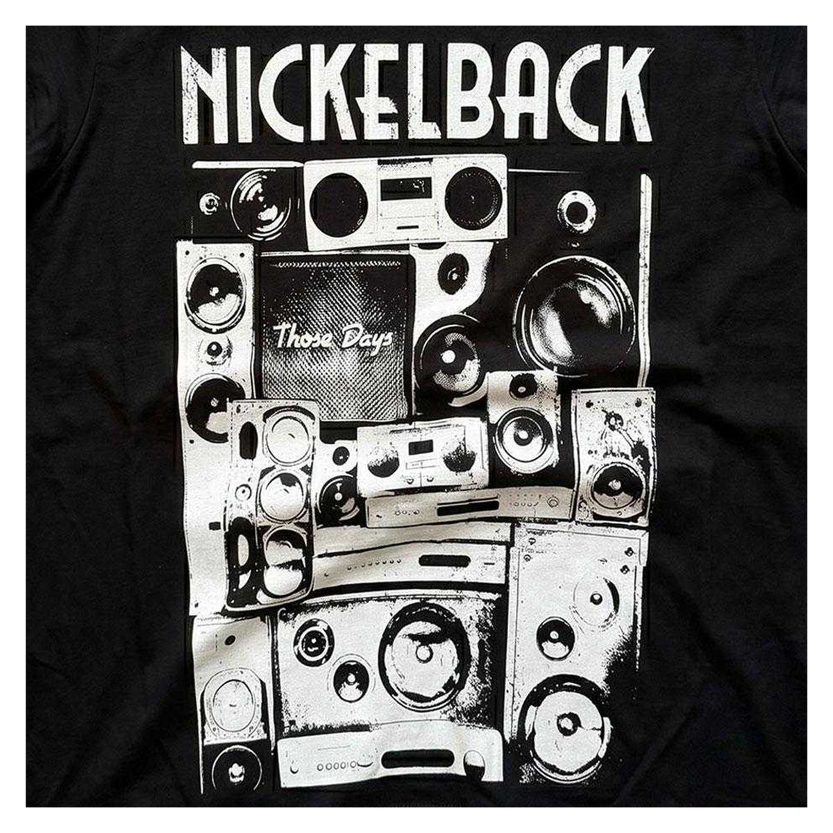 Black - Side - Nickelback Unisex Adult Speakers Carbon T-Shirt
