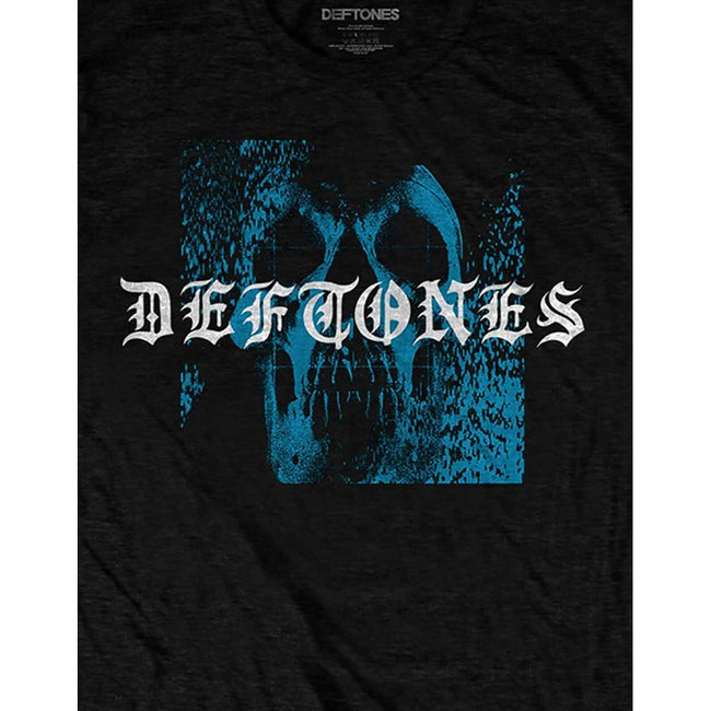 Black - Side - Deftones Unisex Adult Skull T-Shirt