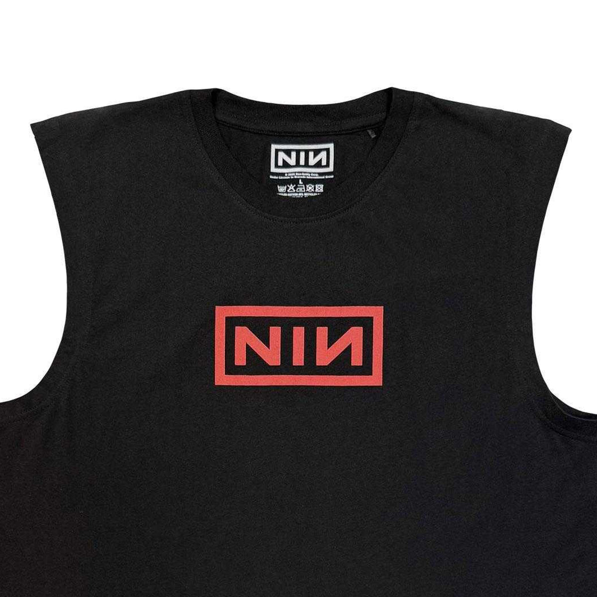 Black-Red - Side - Nine Inch Nails Unisex Adult Logo Tank Top
