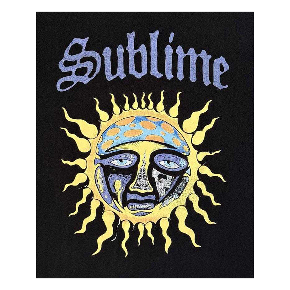Black - Side - Sublime Unisex Adult Sun Carbon Logo T-Shirt