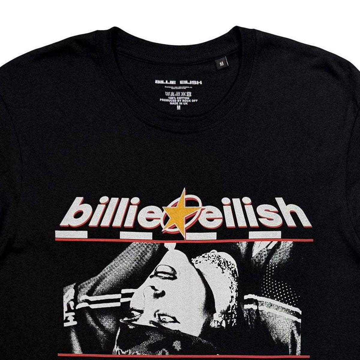 Black - Side - Billie Eilish Unisex Adult Racer Back Print T-Shirt