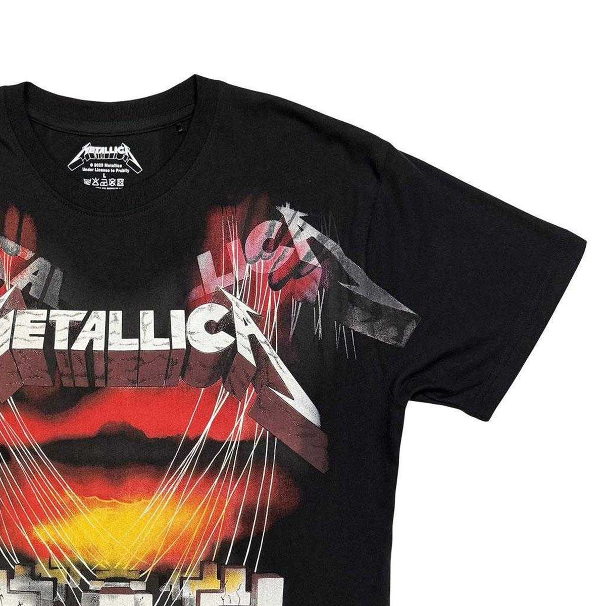 Black - Side - Metallica Unisex Adult Master Of Puppets Jumbo Back Print T-Shirt