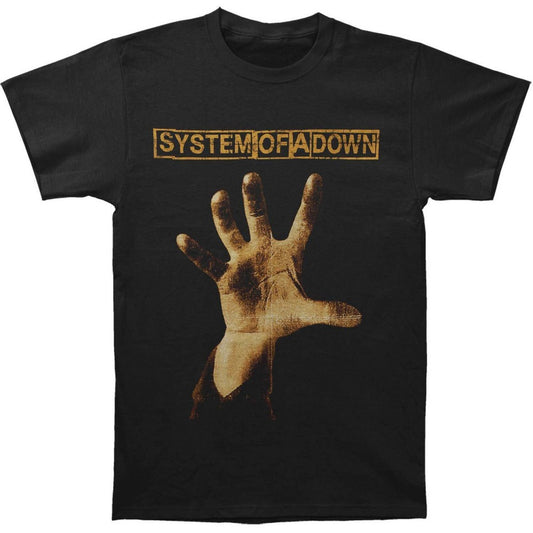 Black - Front - System Of A Down Unisex Adult Hand T-Shirt