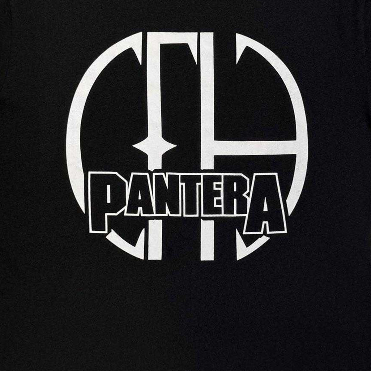 Black - Side - Pantera Unisex Adult CFH Mono Logo T-Shirt