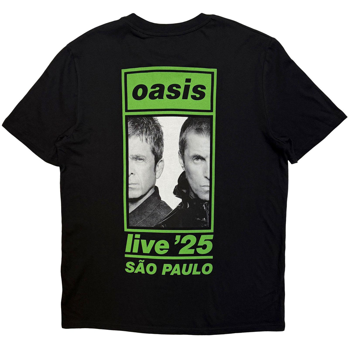Black - Back - Oasis Unisex Adult Sao Paulo T-Shirt