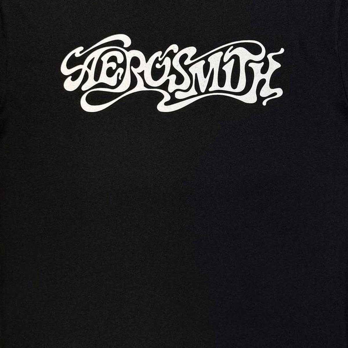 Black - Side - Aerosmith Unisex Adult Mono Logo T-Shirt