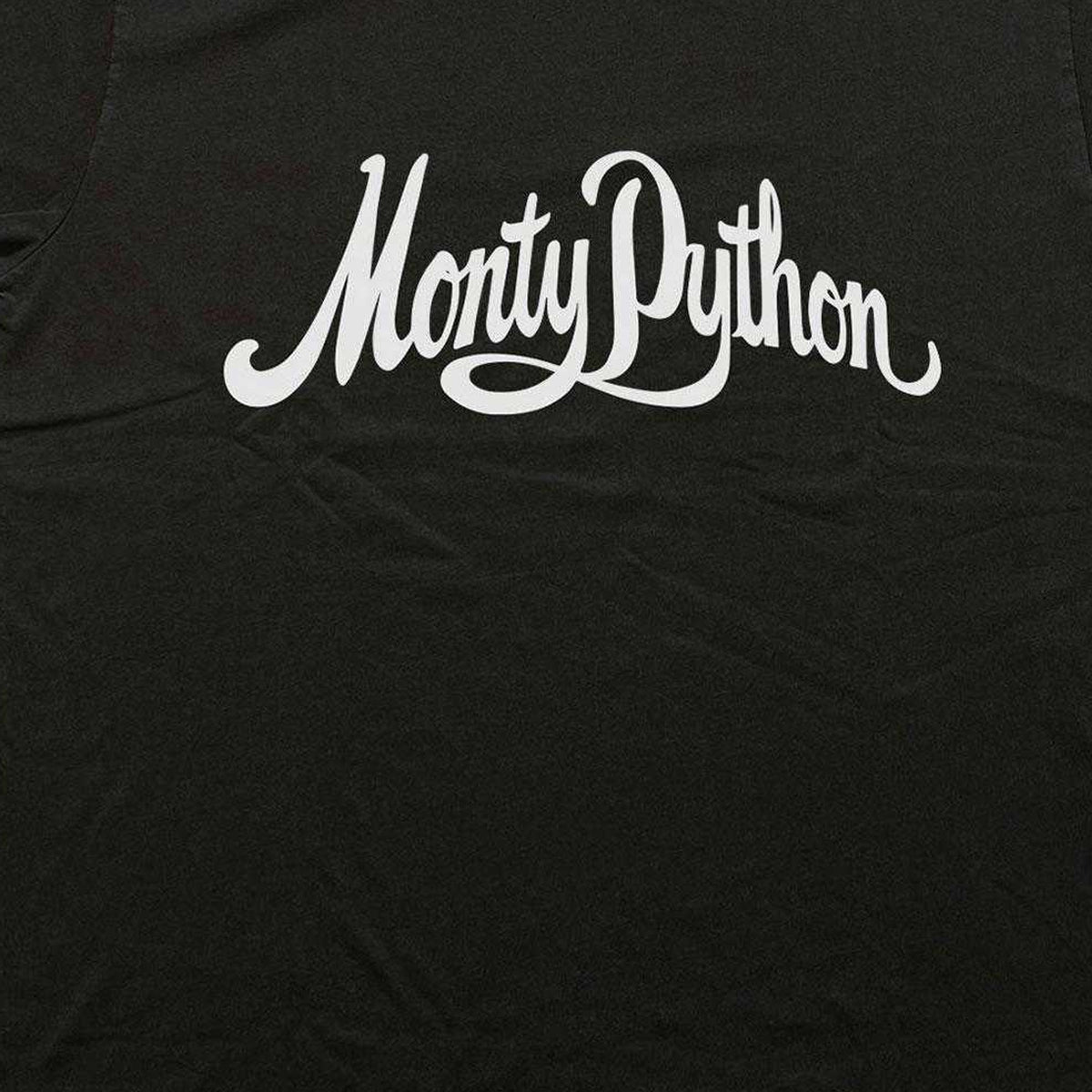 Black - Side - Monty Python Unisex Adult Mono Logo T-Shirt