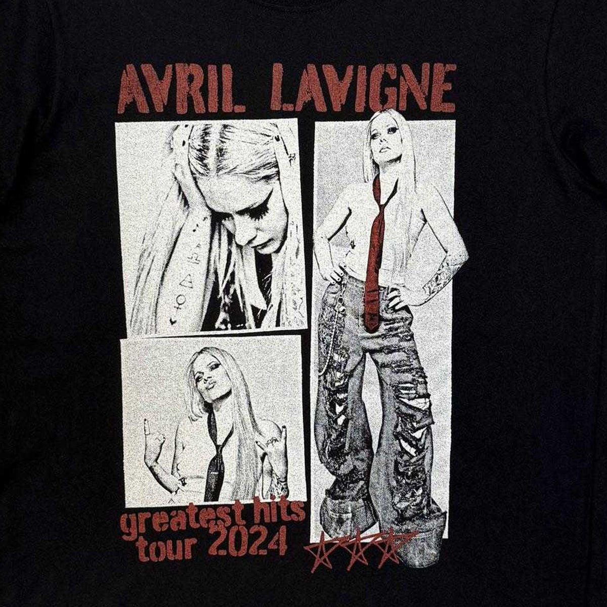 Black - Side - Avril Lavigne Unisex Adult Greatest Hits Tour T-Shirt