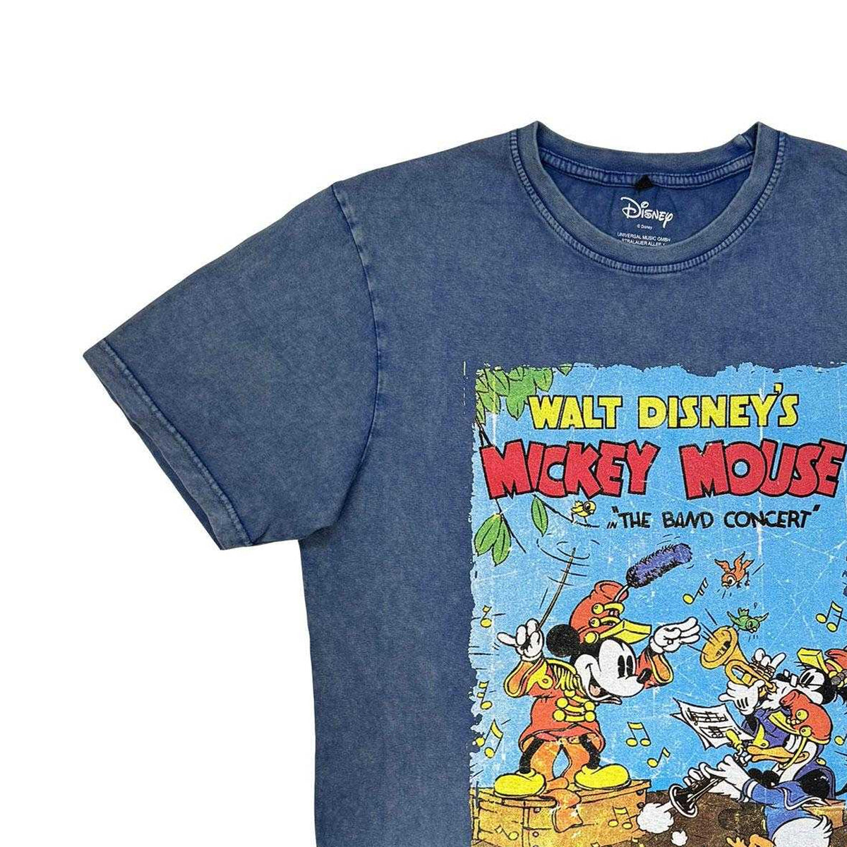 Denim Blue - Lifestyle - Disney Unisex Adult The Band Concert Mickey Stone Wash T-Shirt