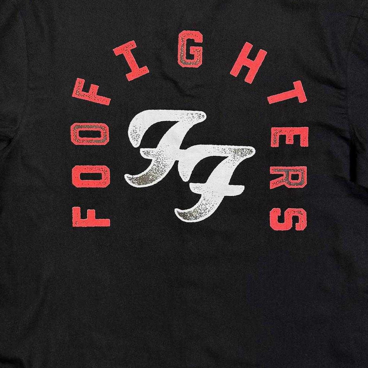 Black-Red - Lifestyle - Foo Fighters Unisex Adult Arched Logo Shirt