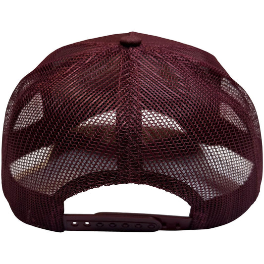 Maroon Red - Back - Morrissey Arched Logo Trucker Cap