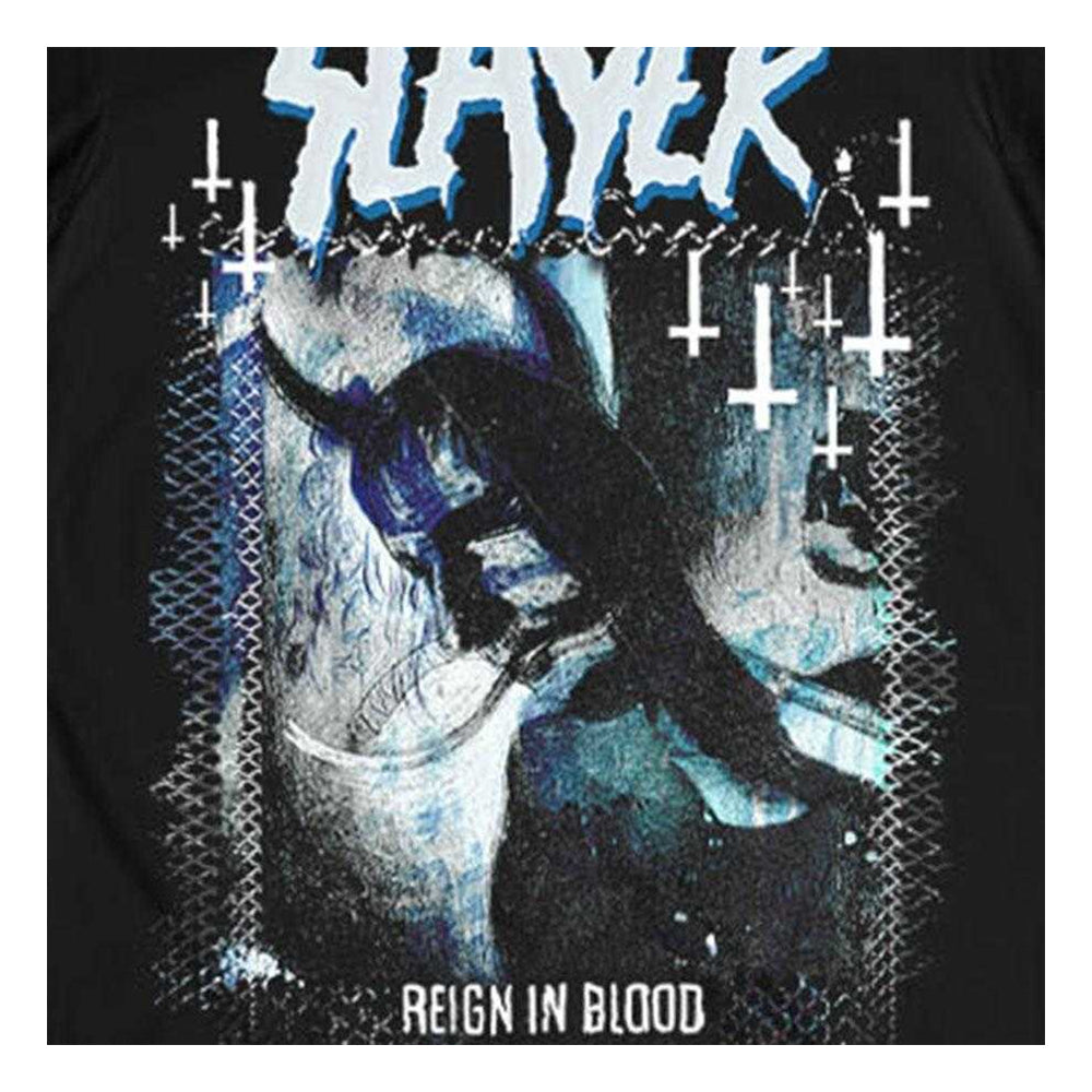 Black - Side - Slayer Unisex Adult Reign In Blood Horned T-Shirt