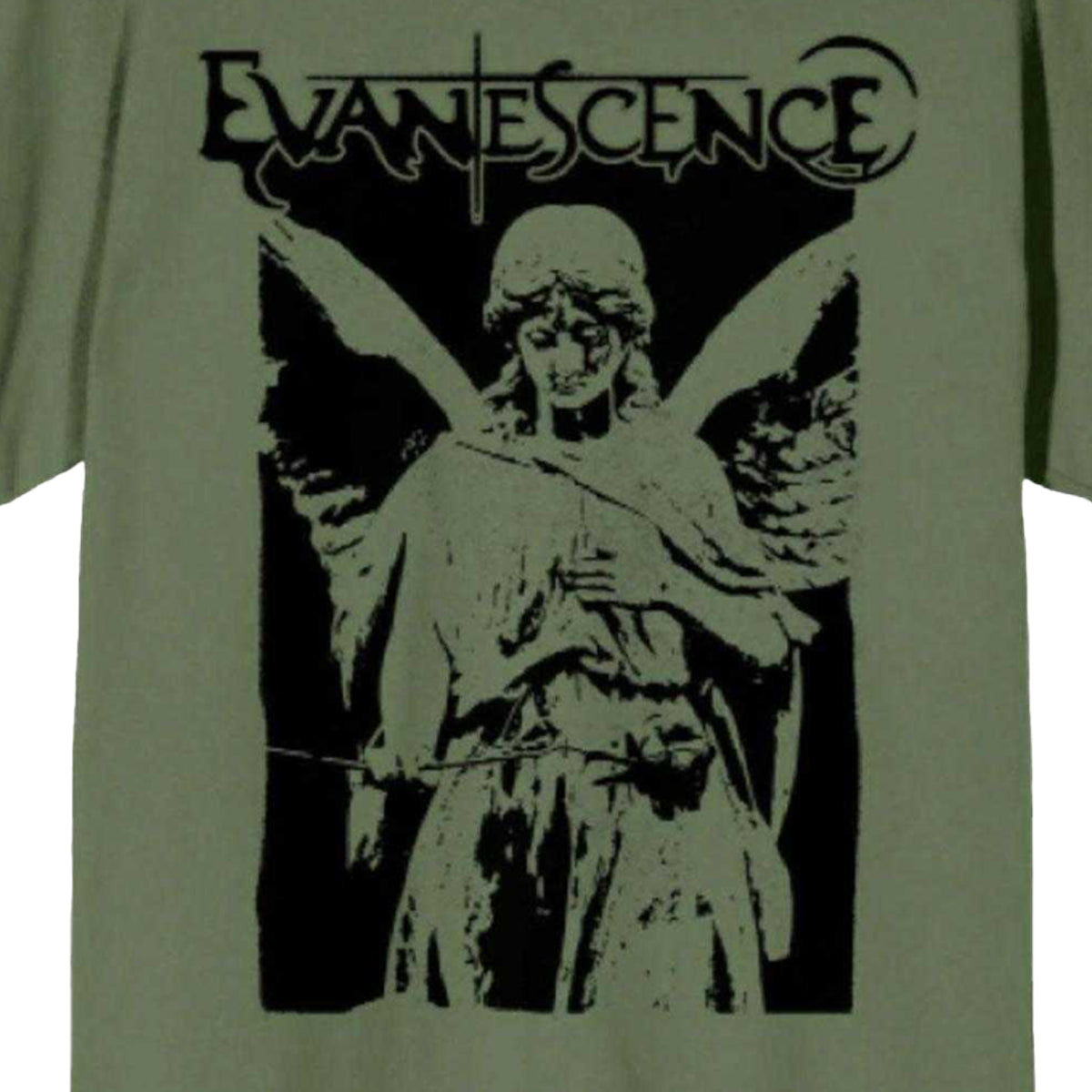 Green - Side - Evanescence Unisex Adult Angel T-Shirt