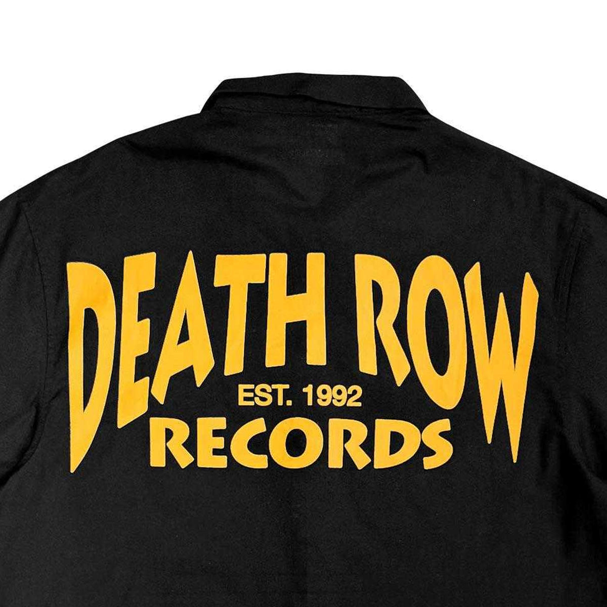 Black - Lifestyle - Death Row Records Unisex Adult Logo Back Print Shirt
