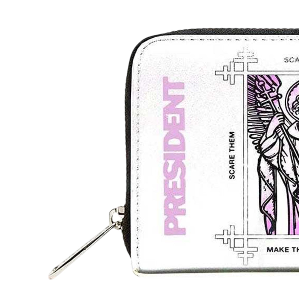 Black - Side - President Angel Zip Top Purse