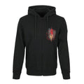 Dark Grey - Front - Slipknot Unisex Adult Burn Me Away Back Print Zipped Full Zip Hoodie