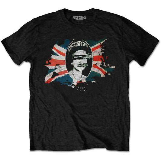 Black - Front - Sex Pistols Unisex Adult God Save The Queen T-Shirt