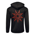 Black - Back - Slipknot Unisex Adult 9 Point Star Full Zip Hoodie