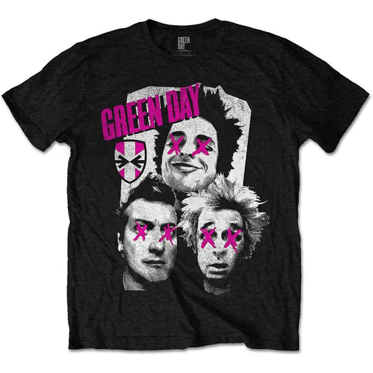 Black - Front - Green Day Unisex Adult Patchwork T-Shirt