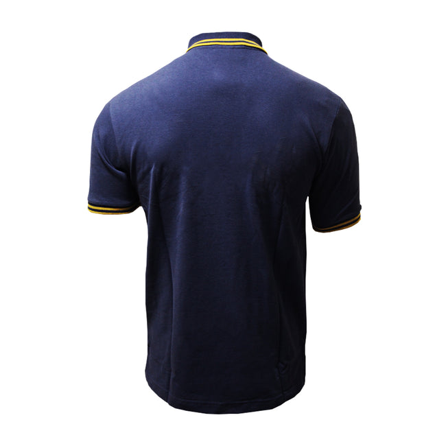 Navy Blue - Side - Queen Unisex Adult Crest Logo Polo Shirt