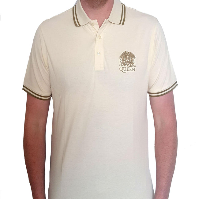 Natural - Lifestyle - Queen Unisex Adult Crest Logo Polo Shirt