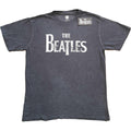 Charcoal Grey - Front - The Beatles Unisex Adult Drop T Logo T-Shirt