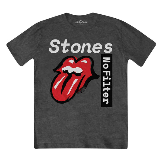 Charcoal Grey - Front - The Rolling Stones Unisex Adult No Filter T-Shirt