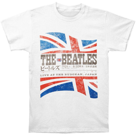 White - Front - The Beatles Unisex Adult Budokan Set List Back Print T-Shirt
