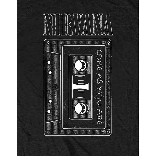 Black - Side - Nirvana Unisex Adult As You Are Tape T-Shirt