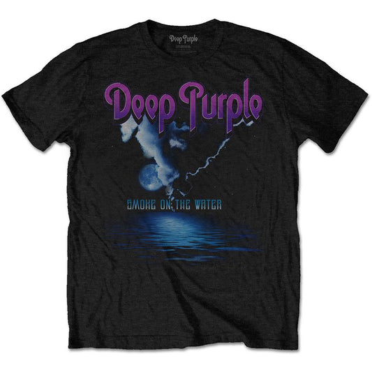 Black - Front - Deep Purple Unisex Adult Smoke On The Water T-Shirt