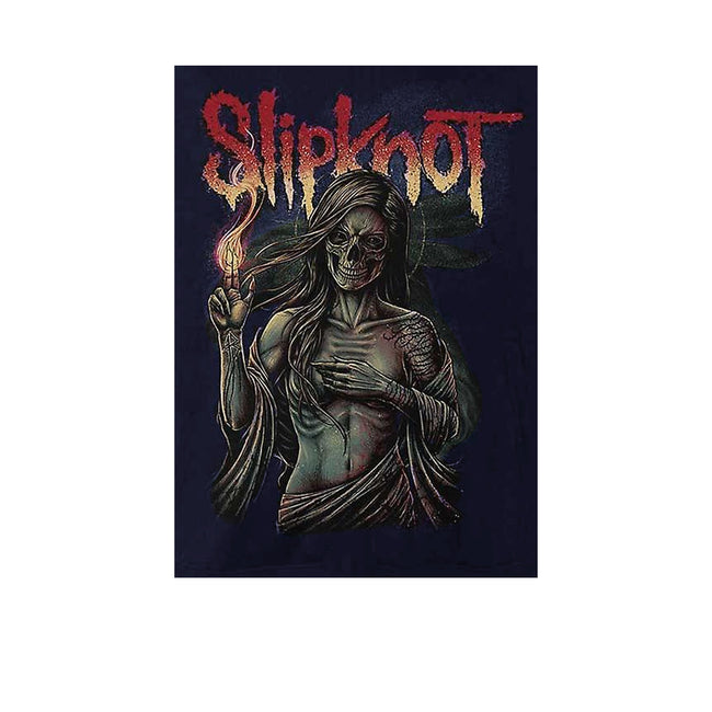 Navy Blue - Front - Slipknot Unisex Adult Burn Me Away Back Print Pullover Hoodie