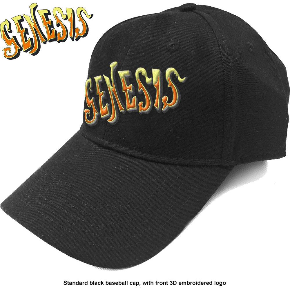 Black-Orange - Front - Genesis Unisex Adult Classic Logo Baseball Cap