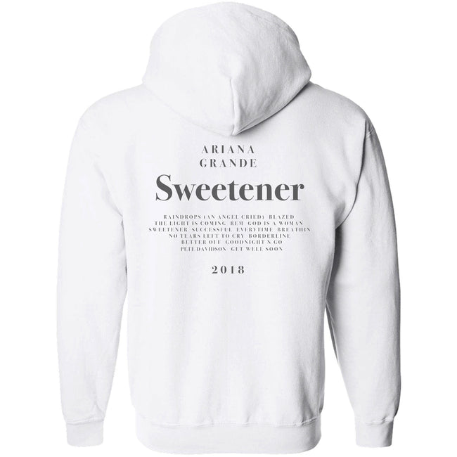 White - Back - Ariana Grande Unisex Adult Sweetener Hoodie