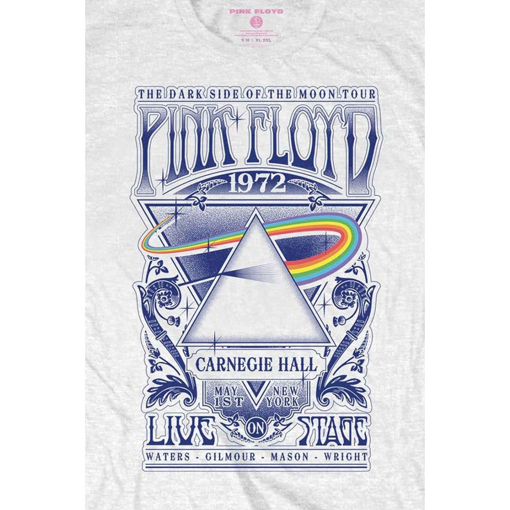 White - Lifestyle - Pink Floyd Unisex Adult Carnegie Hall Poster T-Shirt