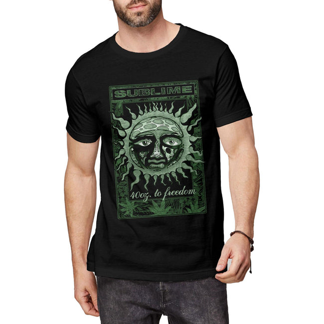 Black - Front - Sublime Unisex Adult Grn 40 Oz T-Shirt