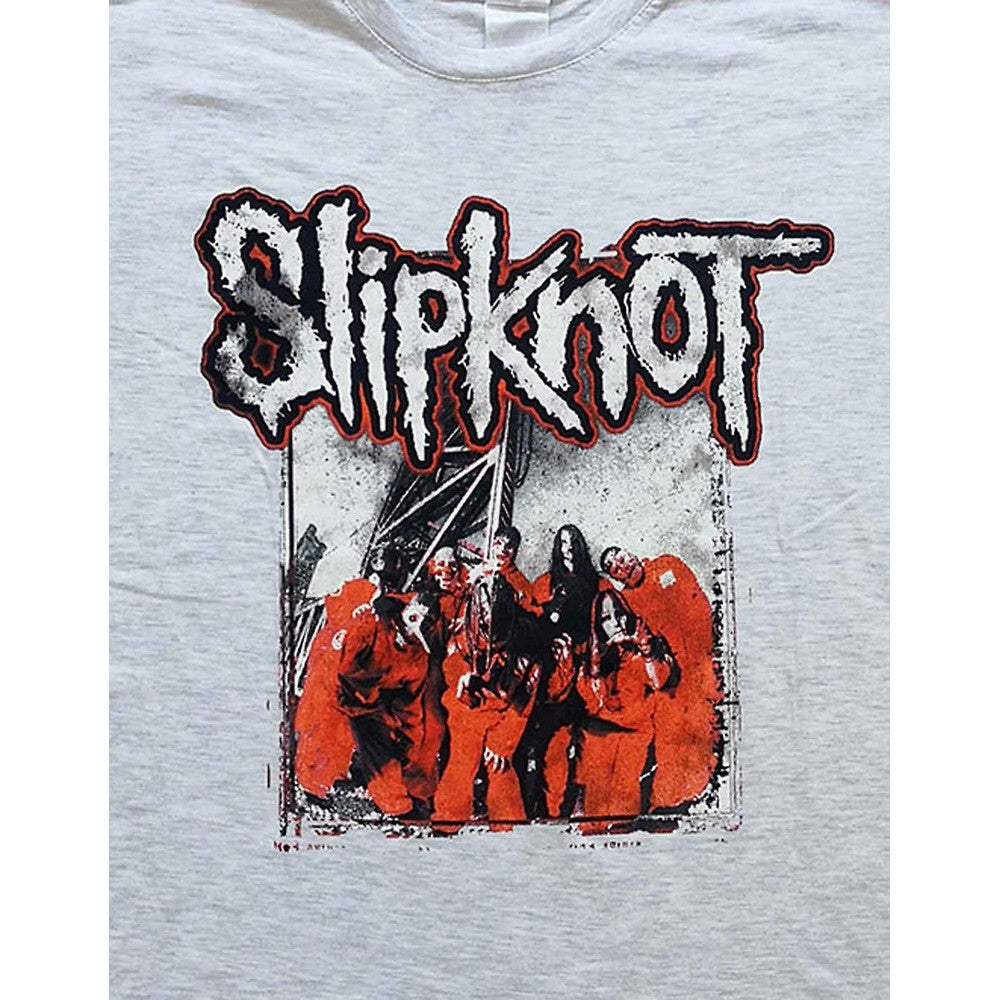 Grey - Side - Slipknot Unisex Adult Self Titled Back Print Cotton T-Shirt