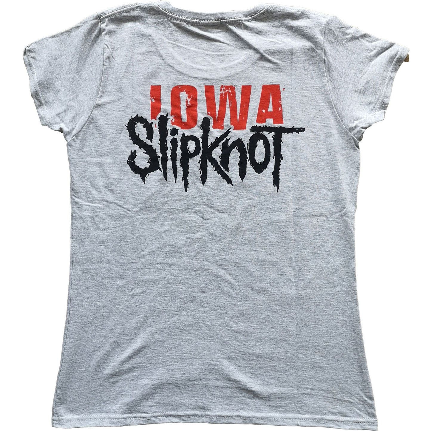Grey - Back - Slipknot Womens-Ladies Iowa Goat Shadow Heather T-Shirt