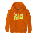 Orange - Front - Billie Eilish Unisex Adult Flames Logo Hoodie