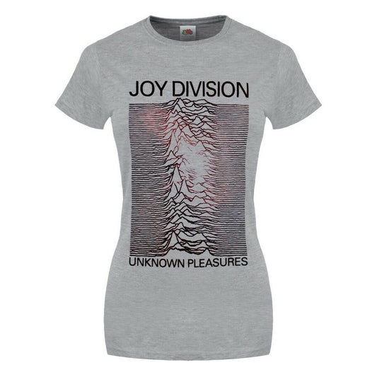 Heather Grey - Front - Joy Division Womens-Ladies Space Lady T-Shirt
