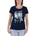 Navy Blue - Back - AC-DC Womens-Ladies Dirty Deeds Done Dirt Cheap Vintage T-Shirt