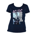 Navy Blue - Front - AC-DC Womens-Ladies Dirty Deeds Done Dirt Cheap Vintage T-Shirt