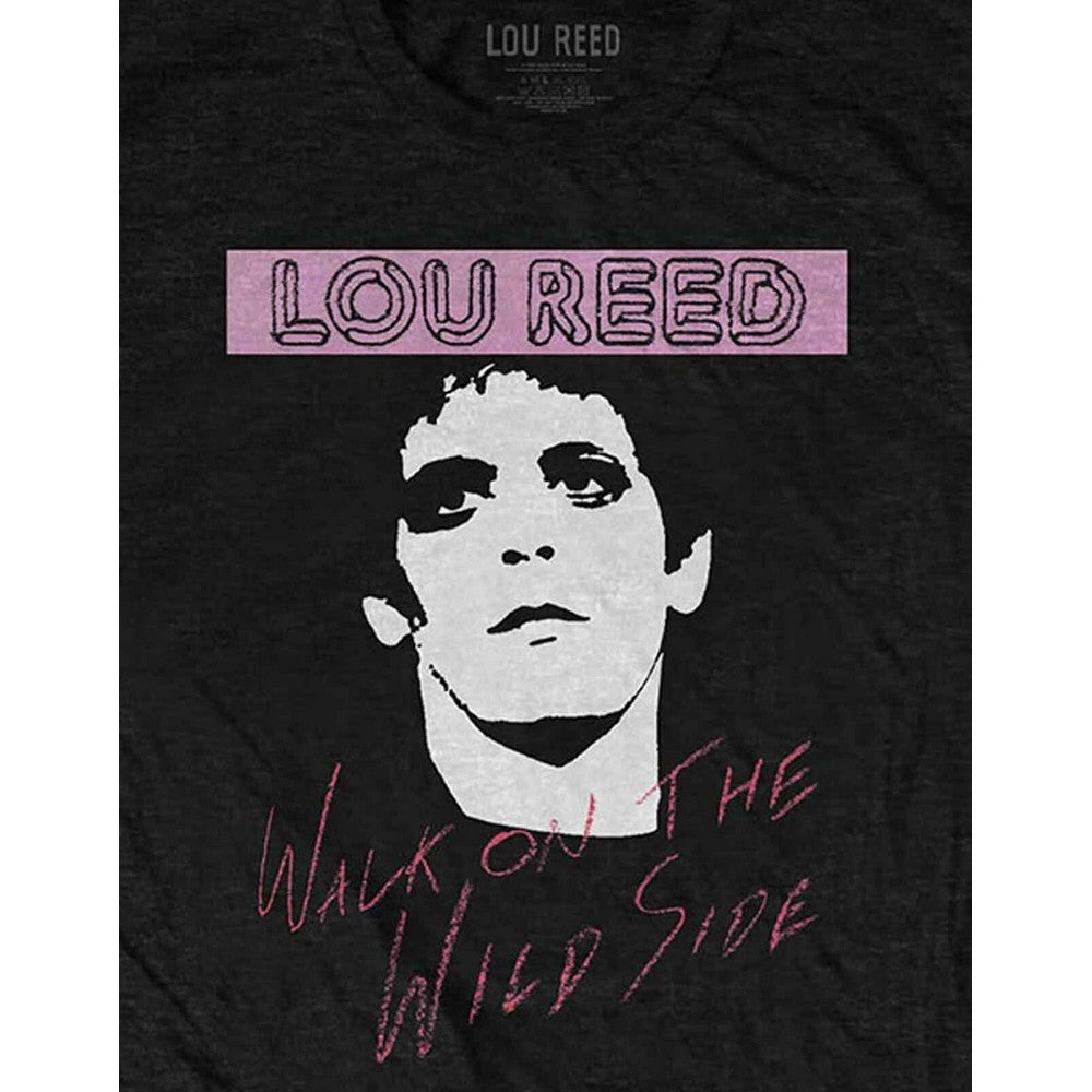 Black - Side - Lou Reed Unisex Adult Walk On The Wild Side Cotton T-Shirt