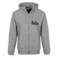 Grey - Front - The Beatles Unisex Adult Drop T Logo Full Zip Hoodie