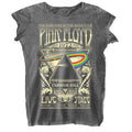 Charcoal Grey - Front - Pink Floyd Womens-Ladies Carnegie Hall Burnout T-Shirt