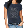 Black - Front - AC-DC Unisex Adult Cannon Swig T-Shirt